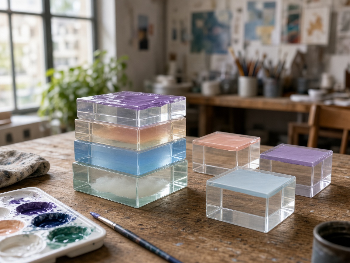 Acrylic blocks at Dawnfield Art Studio