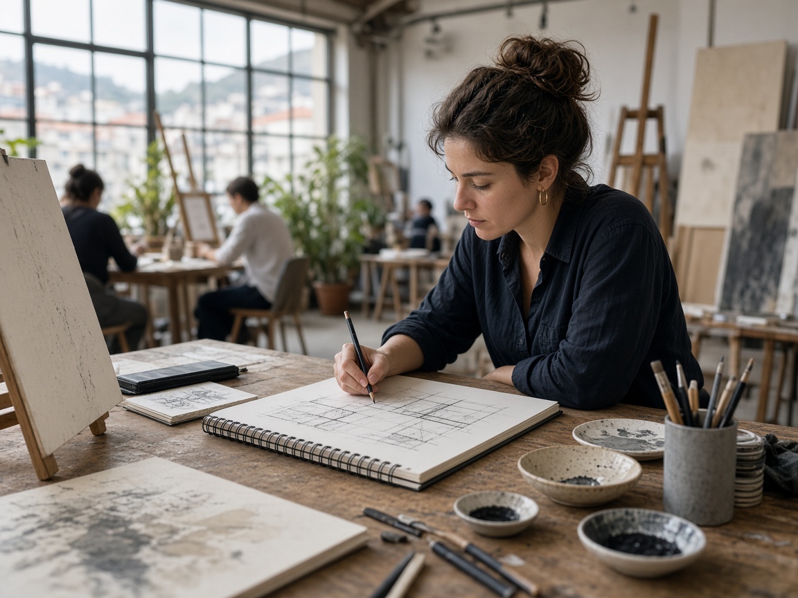 Drawing foundations at Dawnfield Art Studio