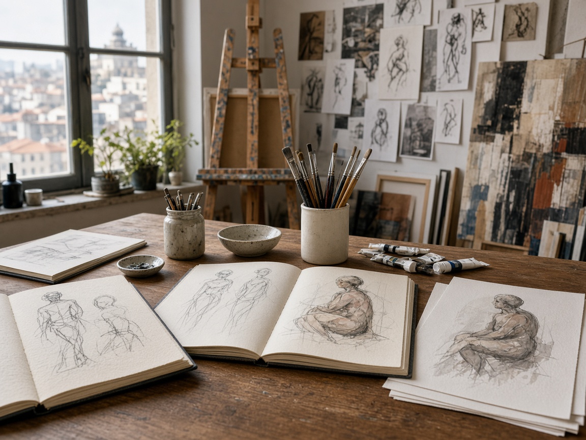 Portfolio review at Dawnfield Art Studio